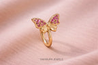 Ruby Butterfly Adjustable Nose Ring