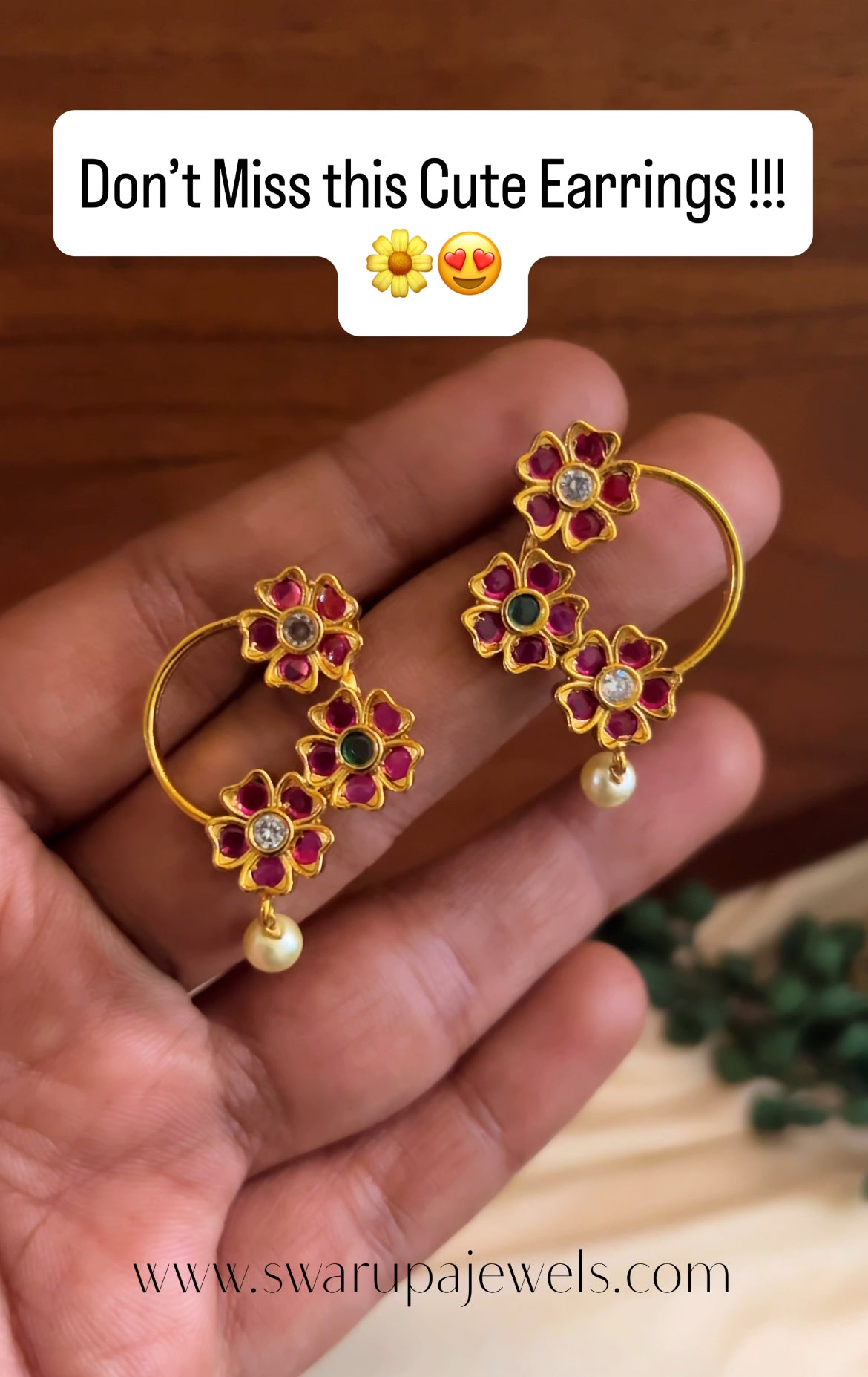 Kemp Tri-Flower Earring
