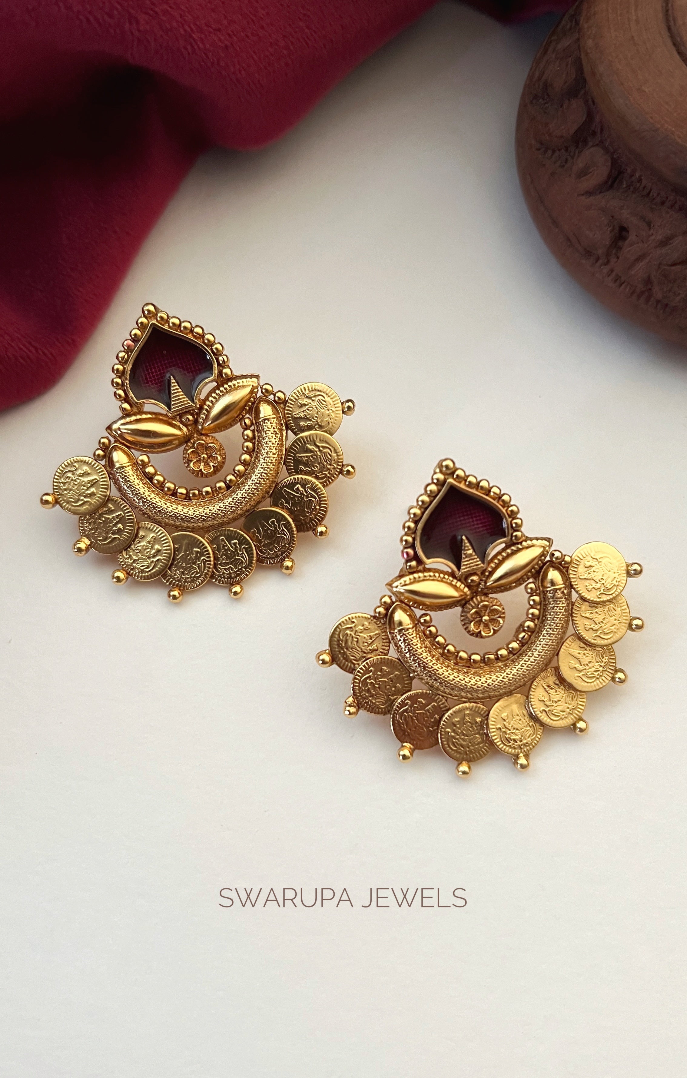 SWE0010 LAKSHMI COIN EARRING