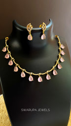 Crystal Rain Drops Necklace Set