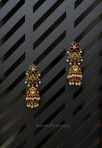 Floral Pearl Dangler Jhumka