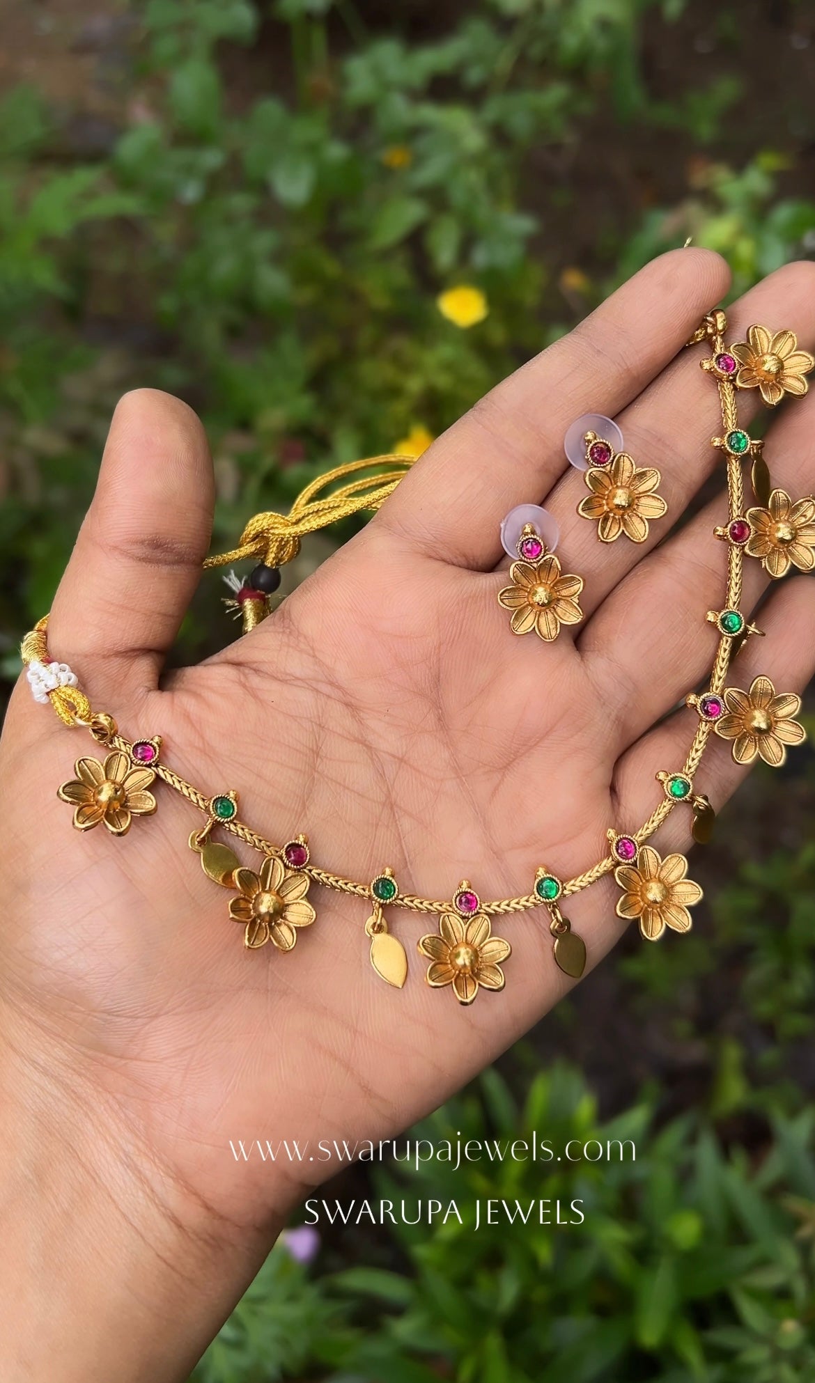 Floral Elakatthali Necklace Set