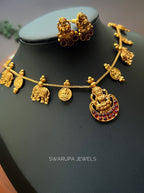 Lakshmi Pendant Necklace Set