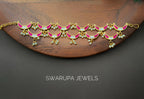 Pink & White Stone Moon Bracelet